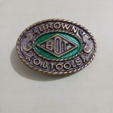 BOT Oil Tools vintage belt buckle – front view