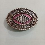 BOT Oil Tools vintage belt buckle – front view