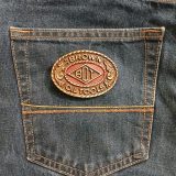BOT Oil Tools vintage belt buckle – on jeans back pocket