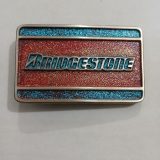 Bridgestone vintage belt buckle – front view