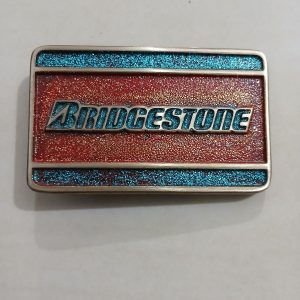 Bridgestone vintage belt buckle – front view