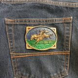 Bronc Rider vintage belt buckle – on jeans back pocket