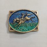 Bronc Rider vintage belt buckle – front view