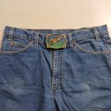Bronc Rider vintage belt buckle – worn on belt with jeans