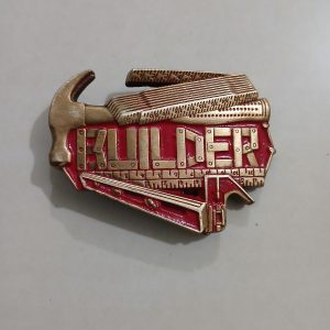 Builder vintage belt buckle – front view