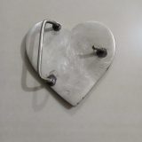 Butterfly Heart vintage belt buckle – back view
