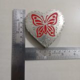 Butterfly Heart vintage belt buckle – with ruler for size