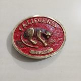 California Cougar vintage belt buckle – front view