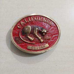 California Cougar vintage belt buckle – front view