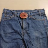 California Cougar vintage belt buckle – worn on belt with jeans