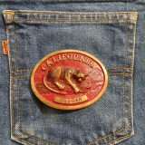 California Cougar vintage belt buckle – on jeans back pocket