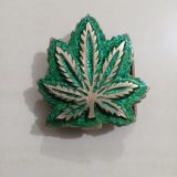 Cannabis Leaf vintage belt buckle – front view