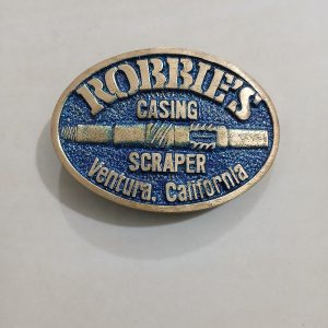 Casing Scraper Ventura California vintage belt buckle – front view