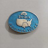 CBI Na-Con Houston Texas vintage belt buckle – front view
