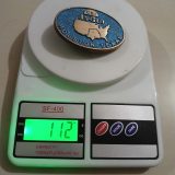 CBI Na-Con Houston Texas vintage belt buckle – on scale showing weight