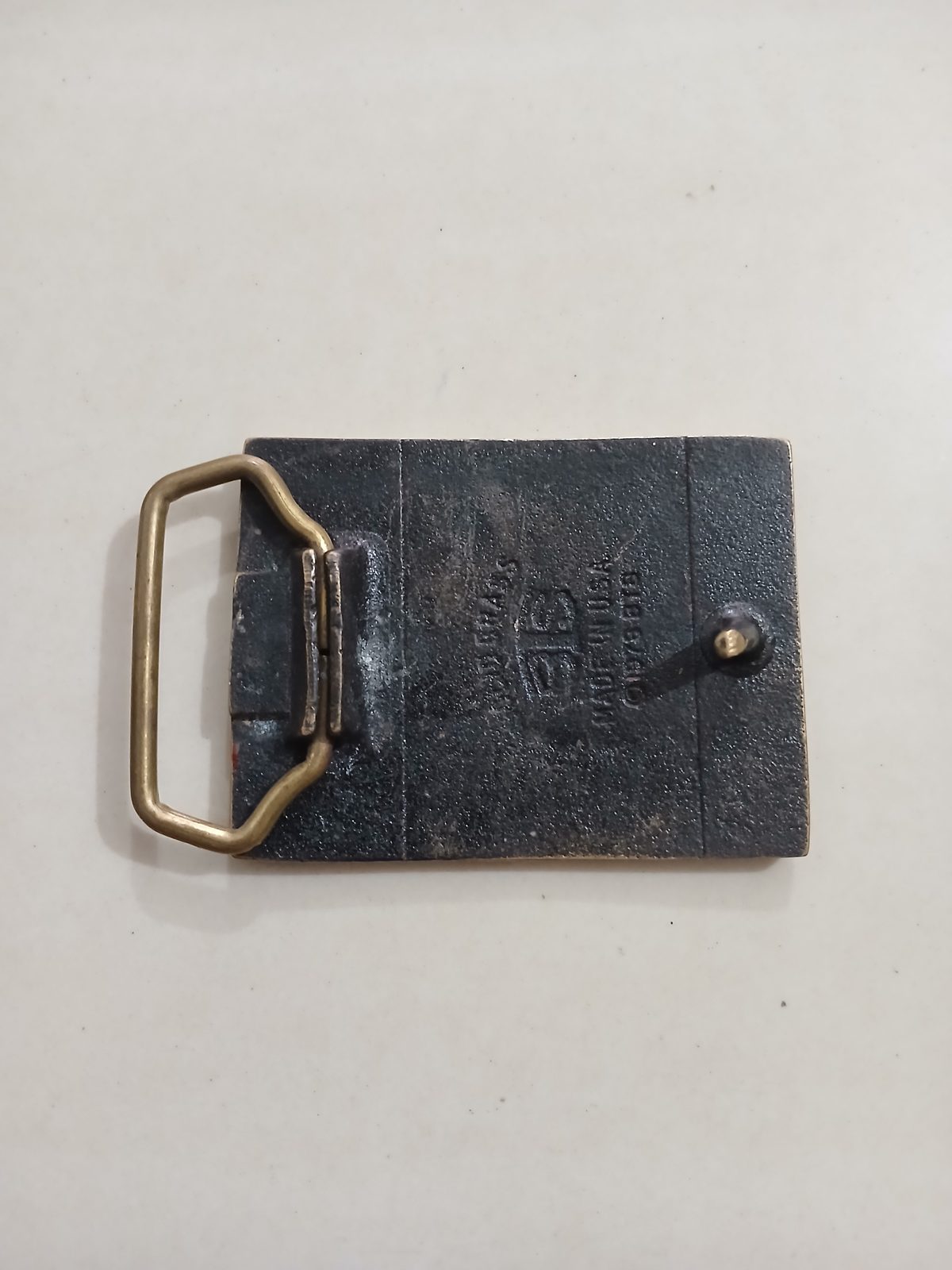 Coca-Cola Vintage Belt Buckle – Back view Coca-Cola vintage belt buckle – back view