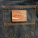 Coca-Cola vintage belt buckle – on jeans back pocket