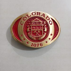 Colorado 1876 vintage belt buckle – front view