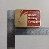 Comet Drilling Company vintage belt buckle – with ruler for size