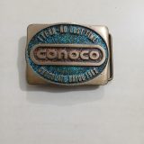Conoco Chocolate Bayou 1982 vintage belt buckle – front view