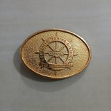 Conoco Domestic Marine Division vintage belt buckle – front view