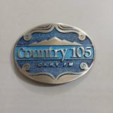 Country 105 CKRY FM vintage belt buckle – front view