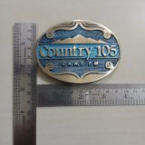 Country 105 CKRY FM vintage belt buckle – with ruler for size