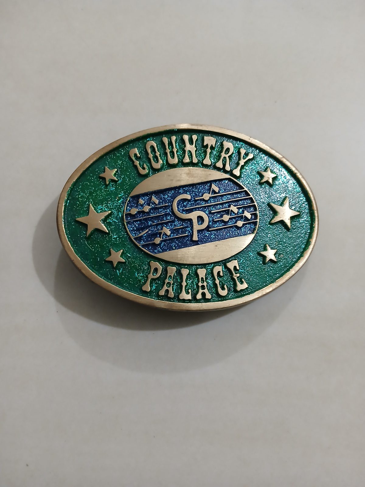 Country Palace Vintage Belt Buckle – Front view Country Palace vintage belt buckle – front view