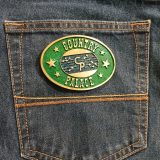 Country Palace vintage belt buckle – on jeans back pocket