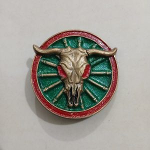 Cow Skull vintage belt buckle – front view