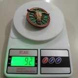 Cow Skull vintage belt buckle – on scale showing weight