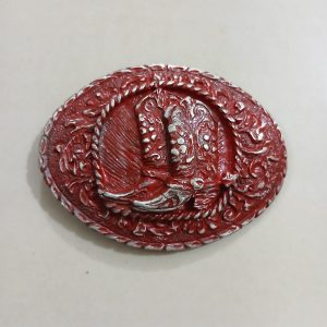 Cowboy Boot vintage belt buckle – front view