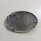 Cowboy Skull Pistols vintage belt buckle – back view
