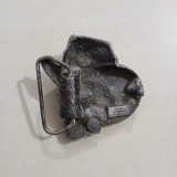 Cowboy Skull vintage belt buckle – back view