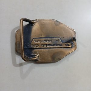 Crawford International Inc vintage belt buckle – back view