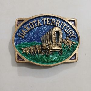 Dakota Territory Wagon vintage belt buckle – front view