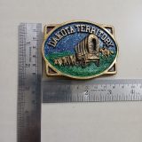 Dakota Territory Wagon vintage belt buckle – with ruler for size