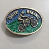 Dirt Biking vintage belt buckle – front view