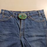 Dirt Biking vintage belt buckle – worn on belt with jeans