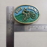 Dirt Biking vintage belt buckle – with ruler for size