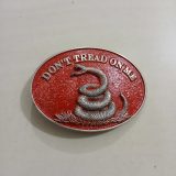 Dont Tread On Me vintage belt buckle – front view
