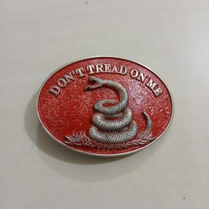 Dont Tread On Me vintage belt buckle – front view