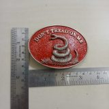 Dont Tread On Me vintage belt buckle – with ruler for size