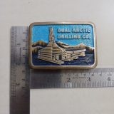 Dual Arctic Drilling Co vintage belt buckle – with ruler for size