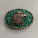 Eagle Head vintage belt buckle – front view