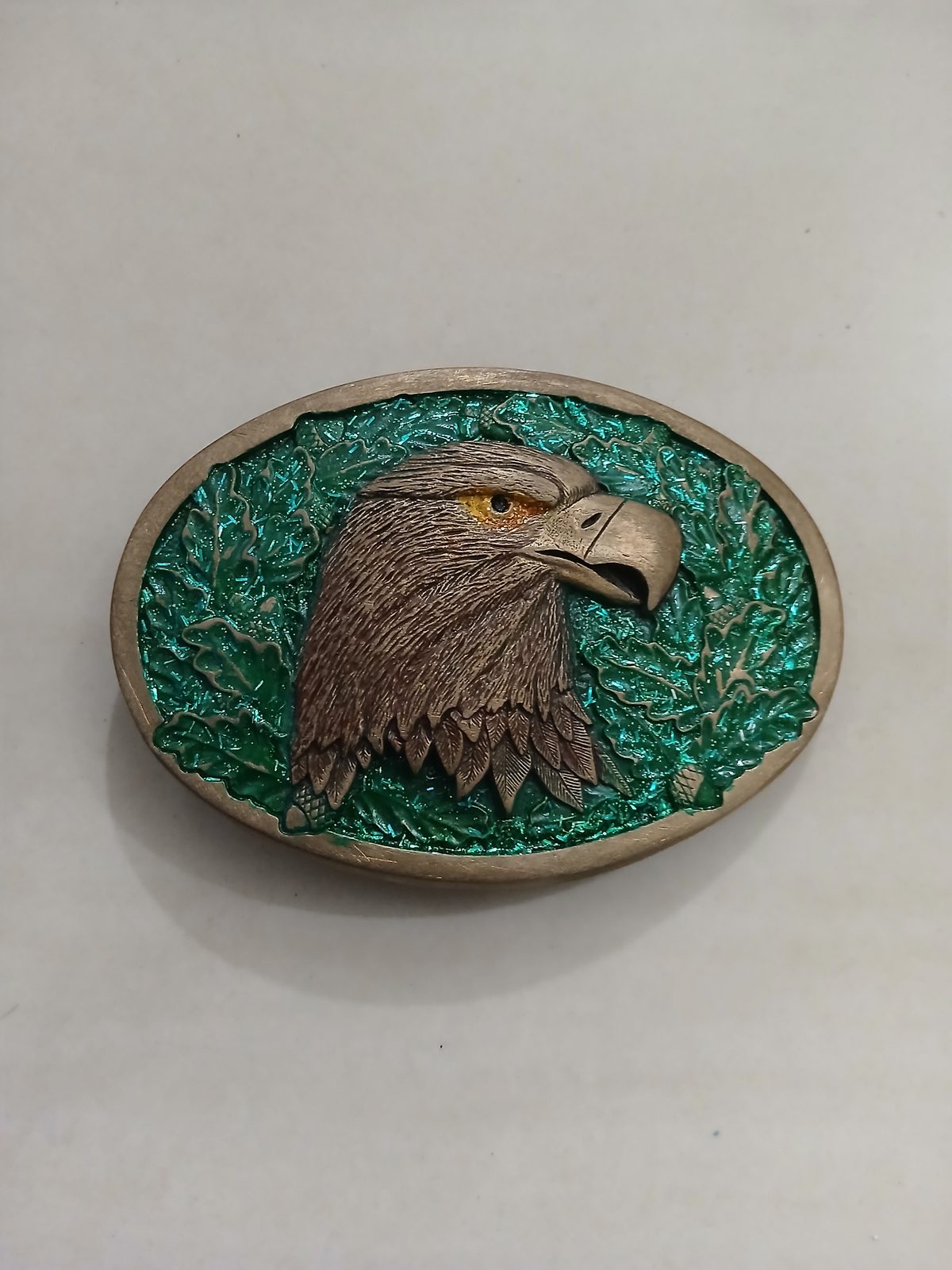 Eagle Head Vintage Belt Buckle – Front view Eagle Head vintage belt buckle – front view