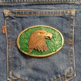 Eagle Head vintage belt buckle – on jeans back pocket