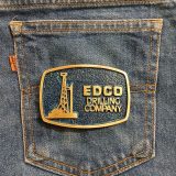 EDCO Drilling Company vintage belt buckle – on jeans back pocket