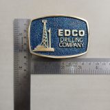 EDCO Drilling Company vintage belt buckle – with ruler for size