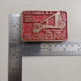 El Cerrejon Coal Project 1981-1986 vintage belt buckle – with ruler for size